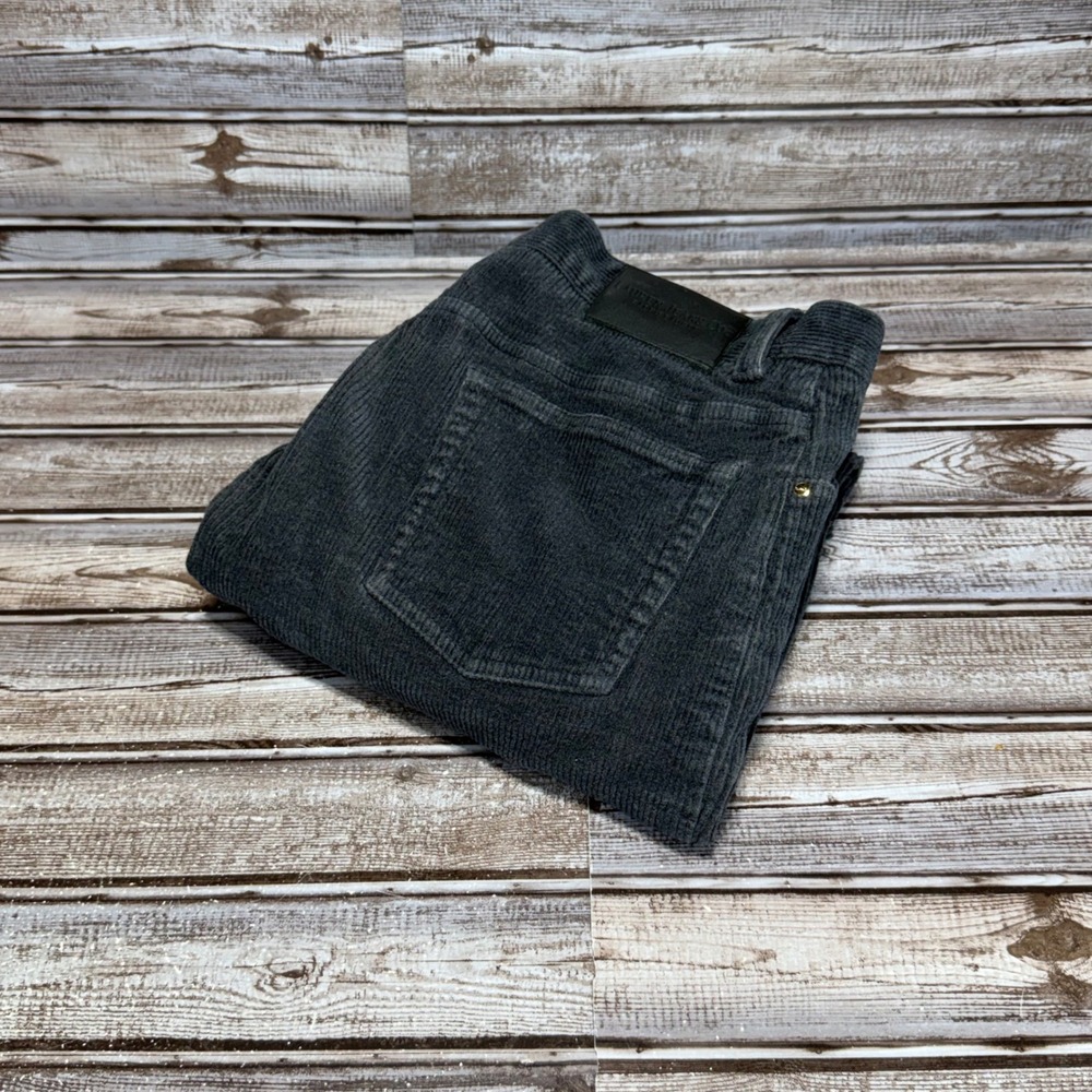Lauren Ralph Lauren Corduroy Pants Gray High Rise Straight Leg Womens 12x25